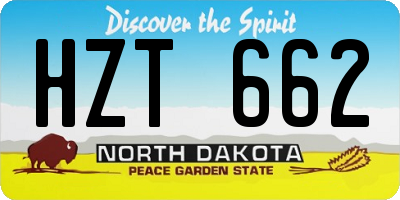 ND license plate HZT662