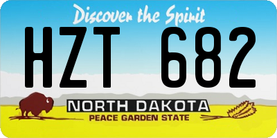 ND license plate HZT682