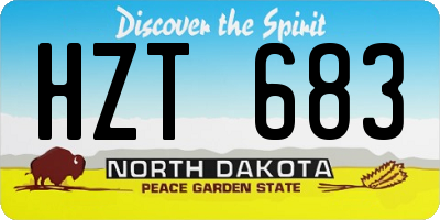 ND license plate HZT683