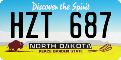 ND license plate HZT687