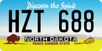 ND license plate HZT688