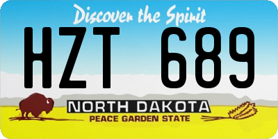 ND license plate HZT689