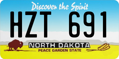 ND license plate HZT691