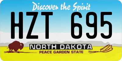 ND license plate HZT695