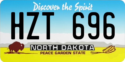 ND license plate HZT696