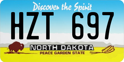 ND license plate HZT697