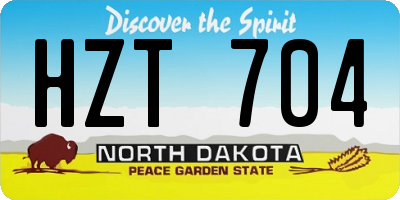 ND license plate HZT704