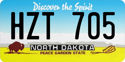 ND license plate HZT705