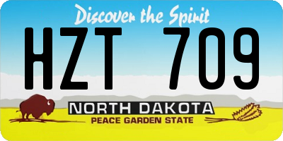 ND license plate HZT709