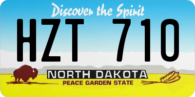 ND license plate HZT710