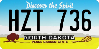 ND license plate HZT736