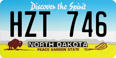 ND license plate HZT746