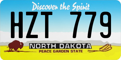 ND license plate HZT779
