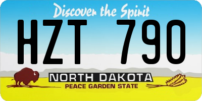 ND license plate HZT790