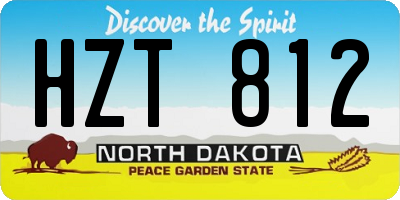 ND license plate HZT812