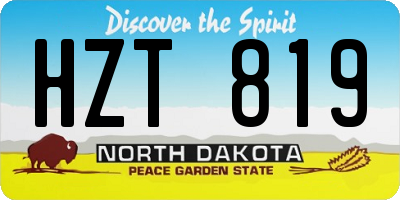 ND license plate HZT819