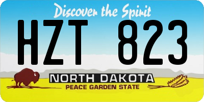 ND license plate HZT823