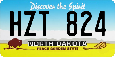 ND license plate HZT824