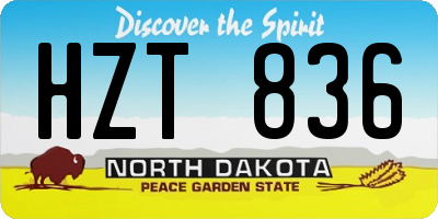 ND license plate HZT836