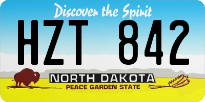 ND license plate HZT842