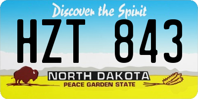 ND license plate HZT843
