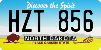 ND license plate HZT856