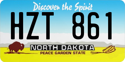ND license plate HZT861