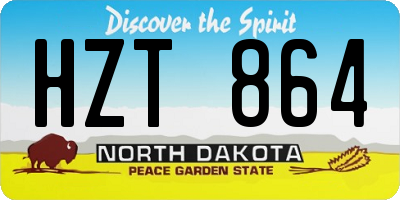 ND license plate HZT864