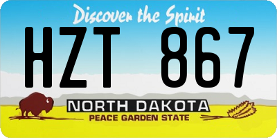 ND license plate HZT867