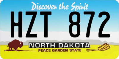 ND license plate HZT872