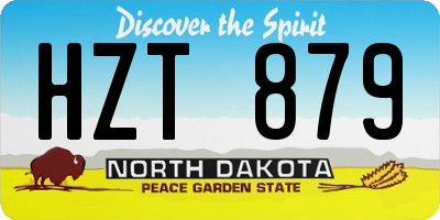 ND license plate HZT879