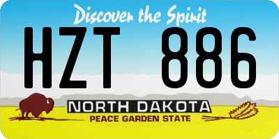 ND license plate HZT886