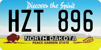 ND license plate HZT896