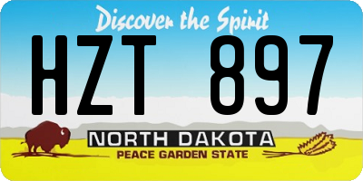 ND license plate HZT897