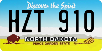 ND license plate HZT910