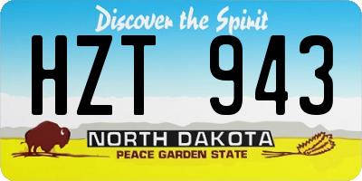 ND license plate HZT943