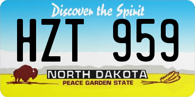 ND license plate HZT959