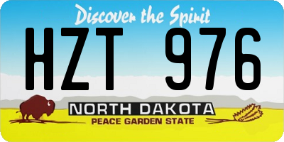 ND license plate HZT976