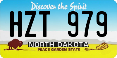 ND license plate HZT979