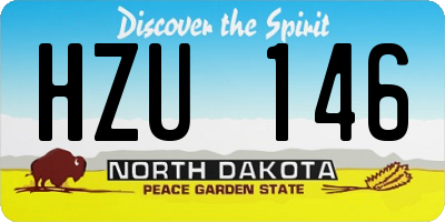 ND license plate HZU146