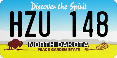 ND license plate HZU148