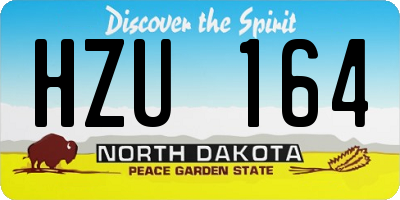 ND license plate HZU164