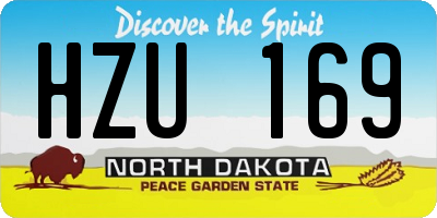 ND license plate HZU169