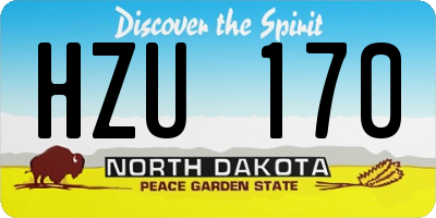 ND license plate HZU170