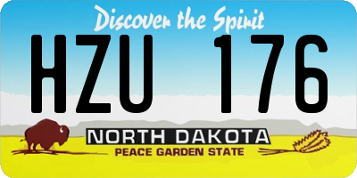 ND license plate HZU176
