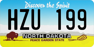 ND license plate HZU199
