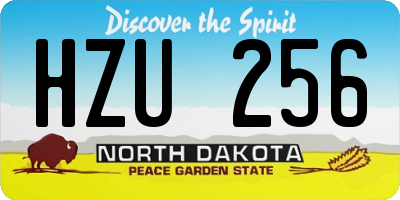 ND license plate HZU256