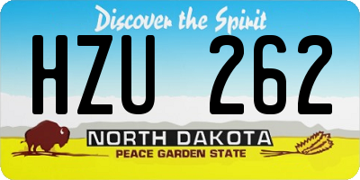 ND license plate HZU262
