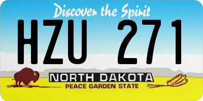 ND license plate HZU271
