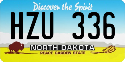 ND license plate HZU336